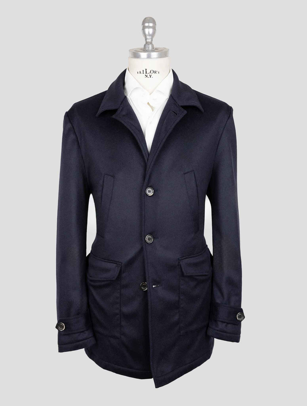 Luigi Borrelli Blue Cashmere Coat 1