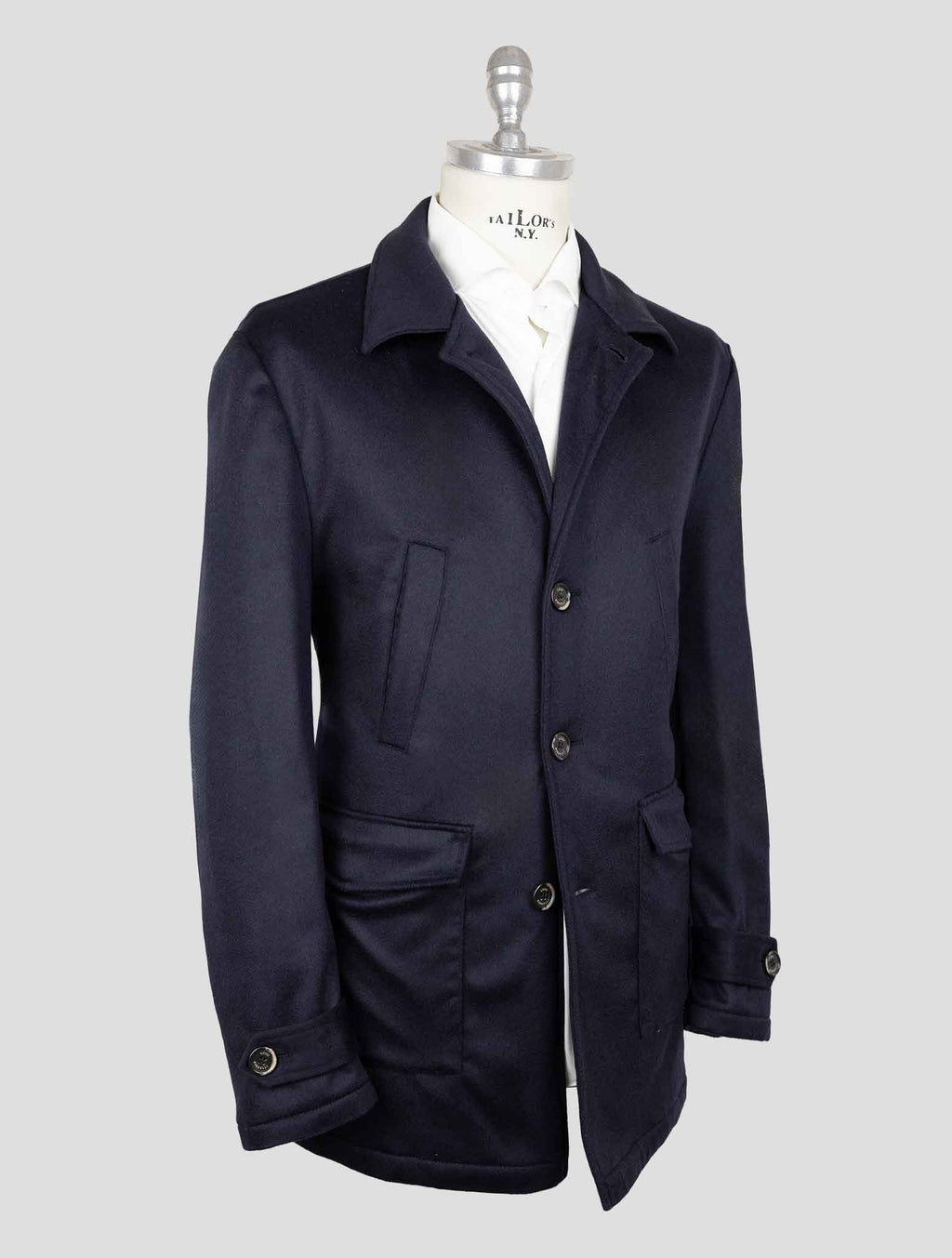 Luigi Borrelli Blue Cashmere Coat 2