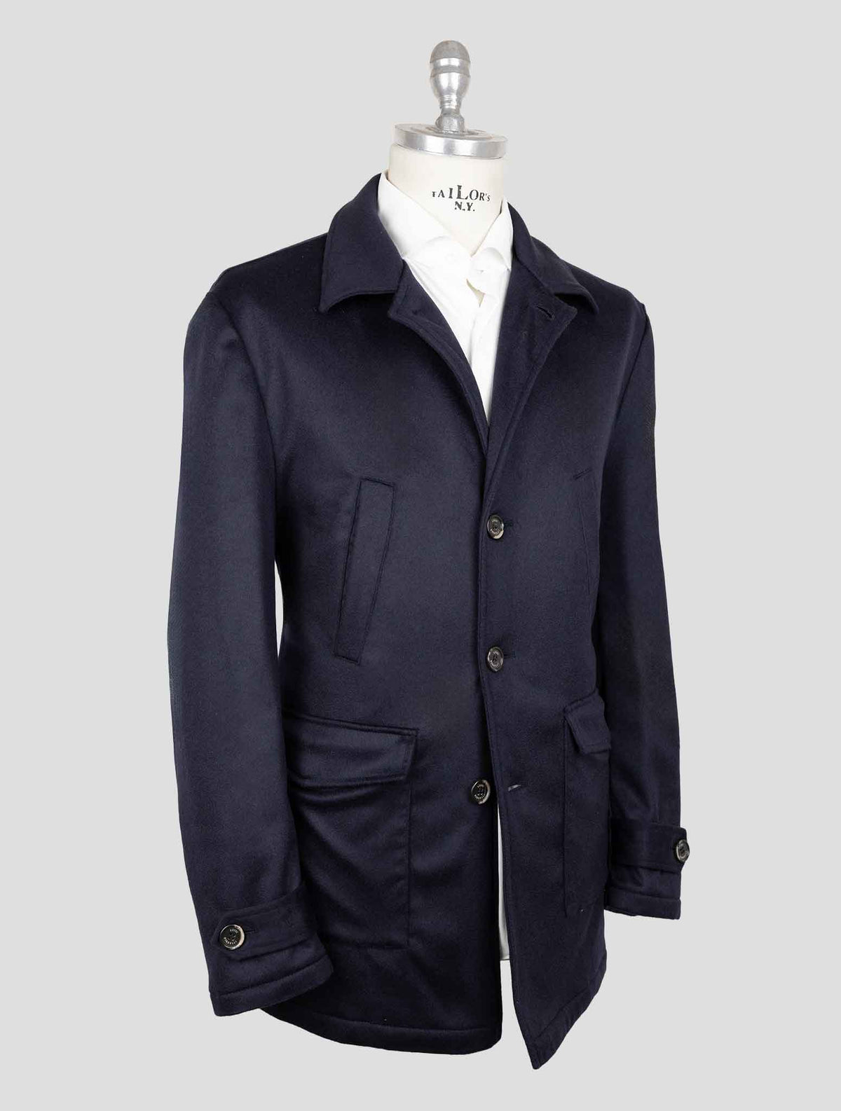 Luigi Borrelli Blue Cashmere Coat 2