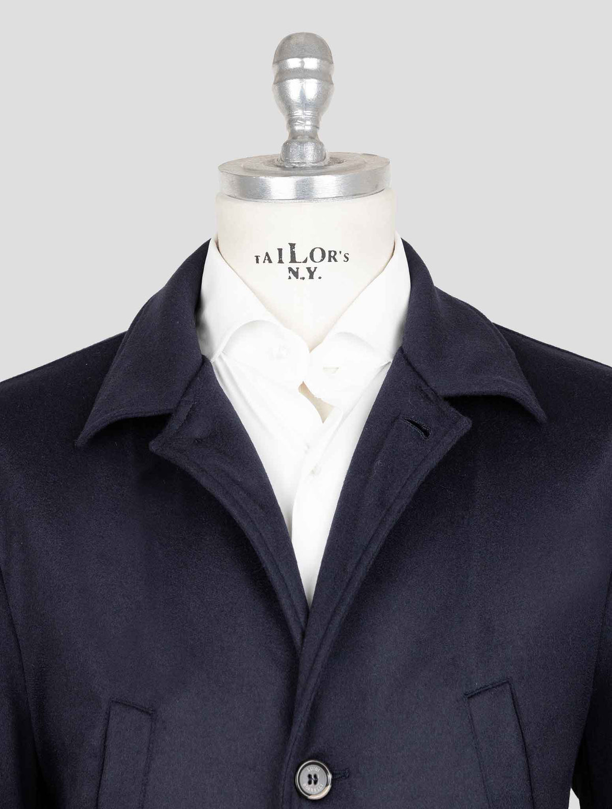 Luigi Borrelli Blue Cashmere Coat 4
