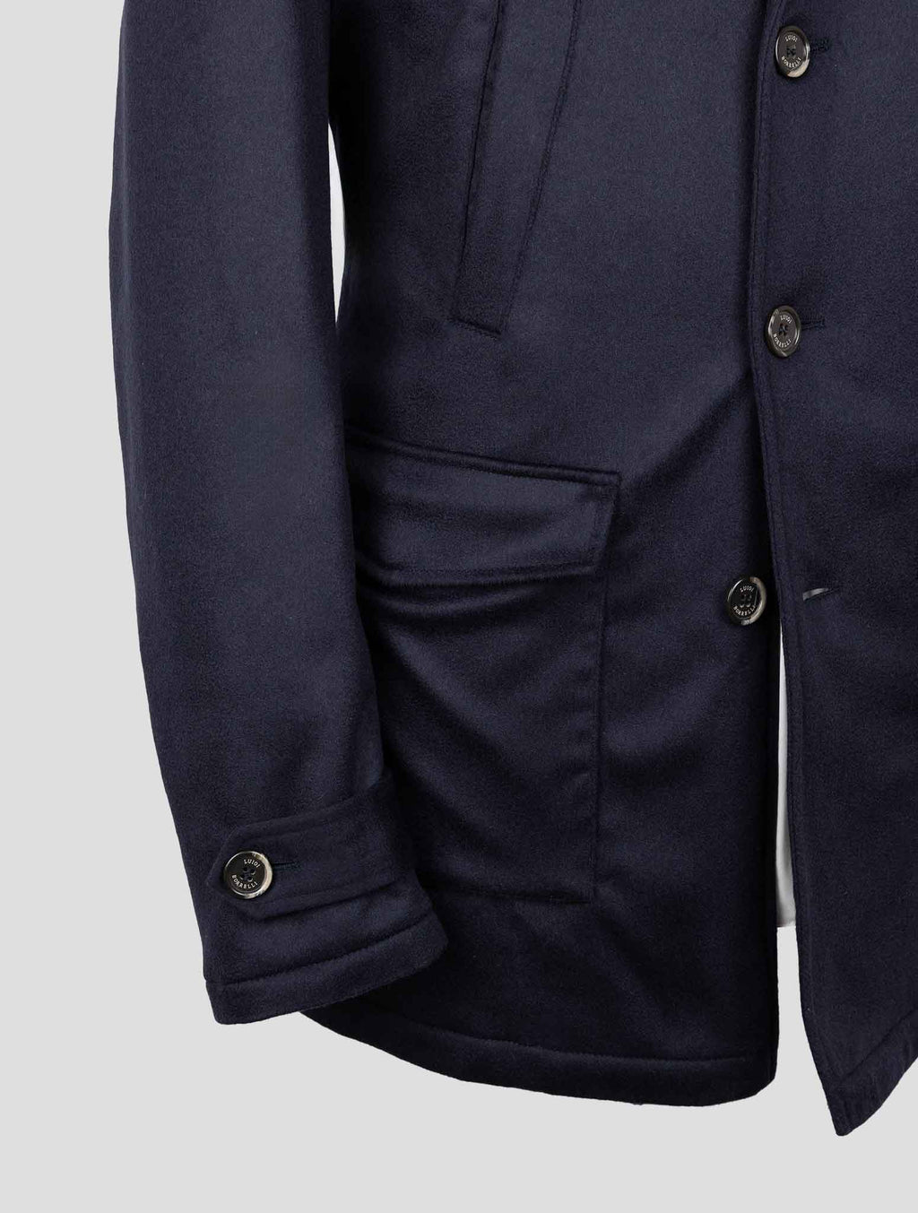 Luigi Borrelli Blue Cashmere Coat 5