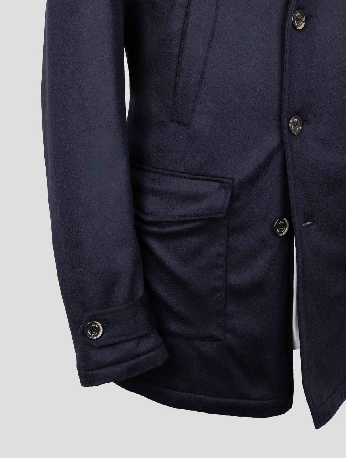 Luigi Borrelli Blue Cashmere Coat 5