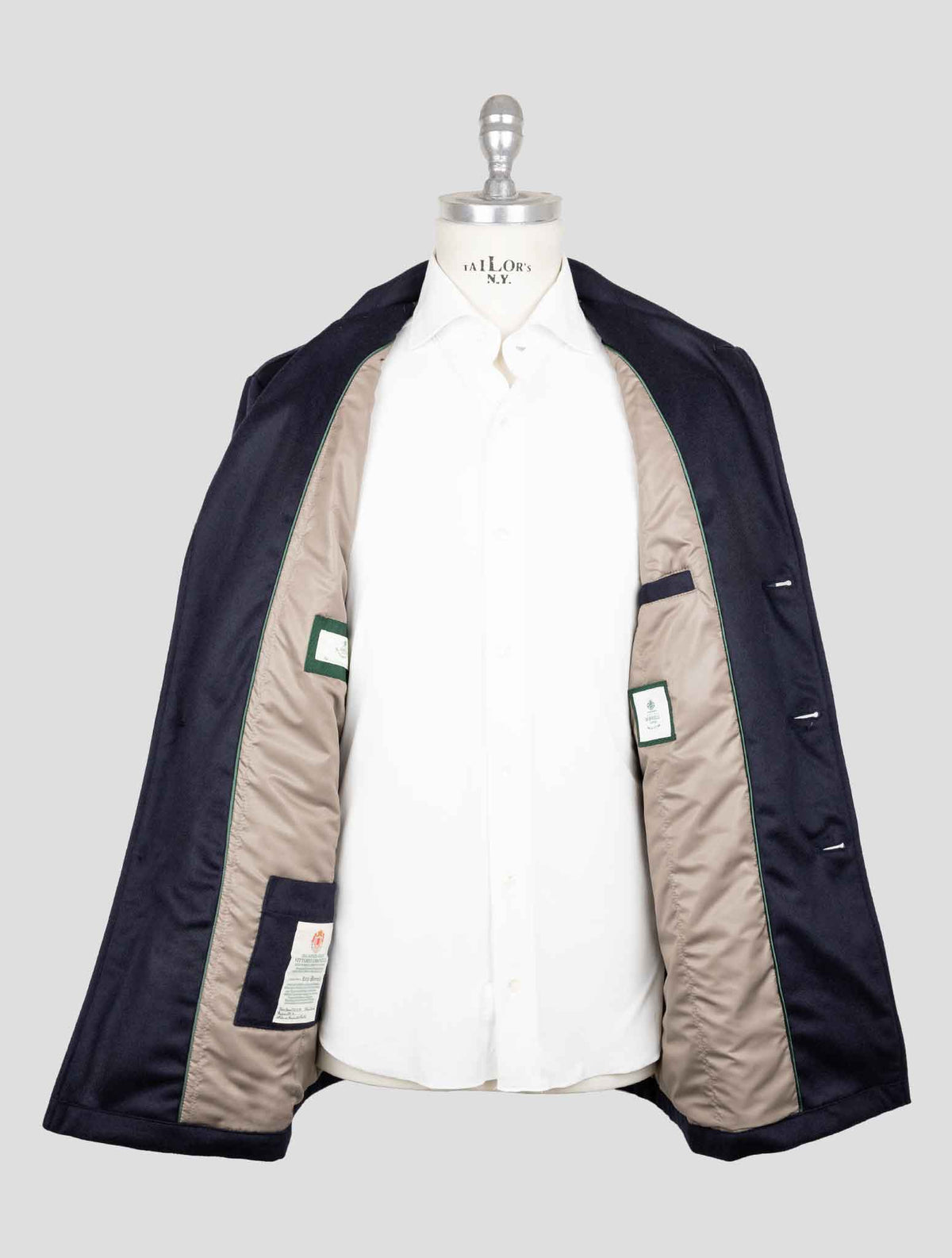 Luigi Borrelli Blue Cashmere Coat 6