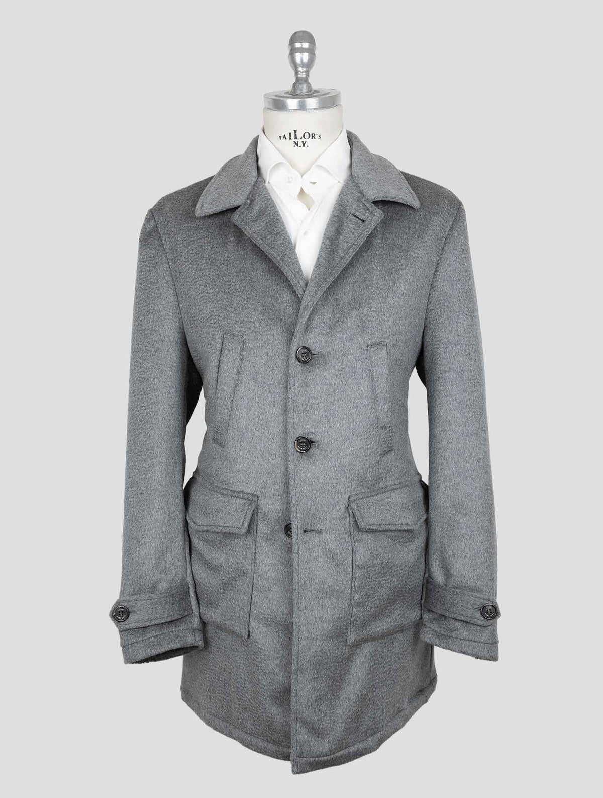Luigi Borrelli Gray Virgin Wool Alpaca Overcoat 1