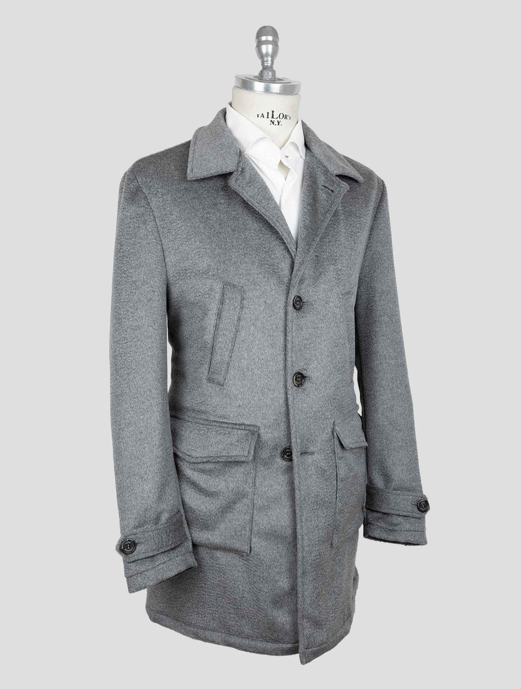 Luigi Borrelli Gray Virgin Wool Alpaca Overcoat 2