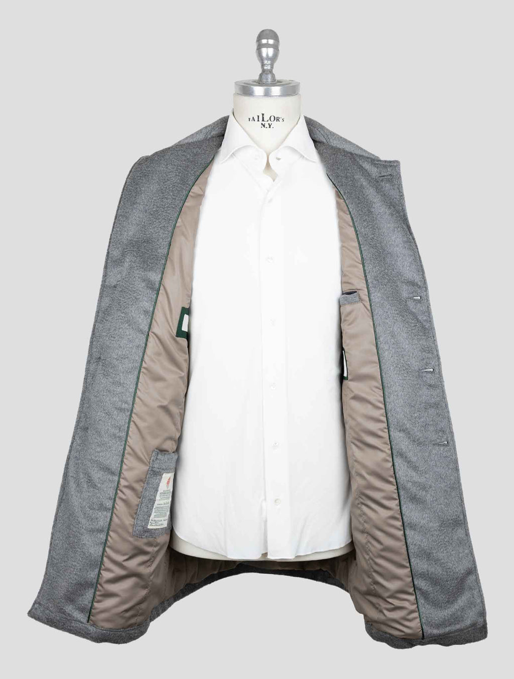 Luigi Borrelli Gray Virgin Wool Alpaca Overcoat 6