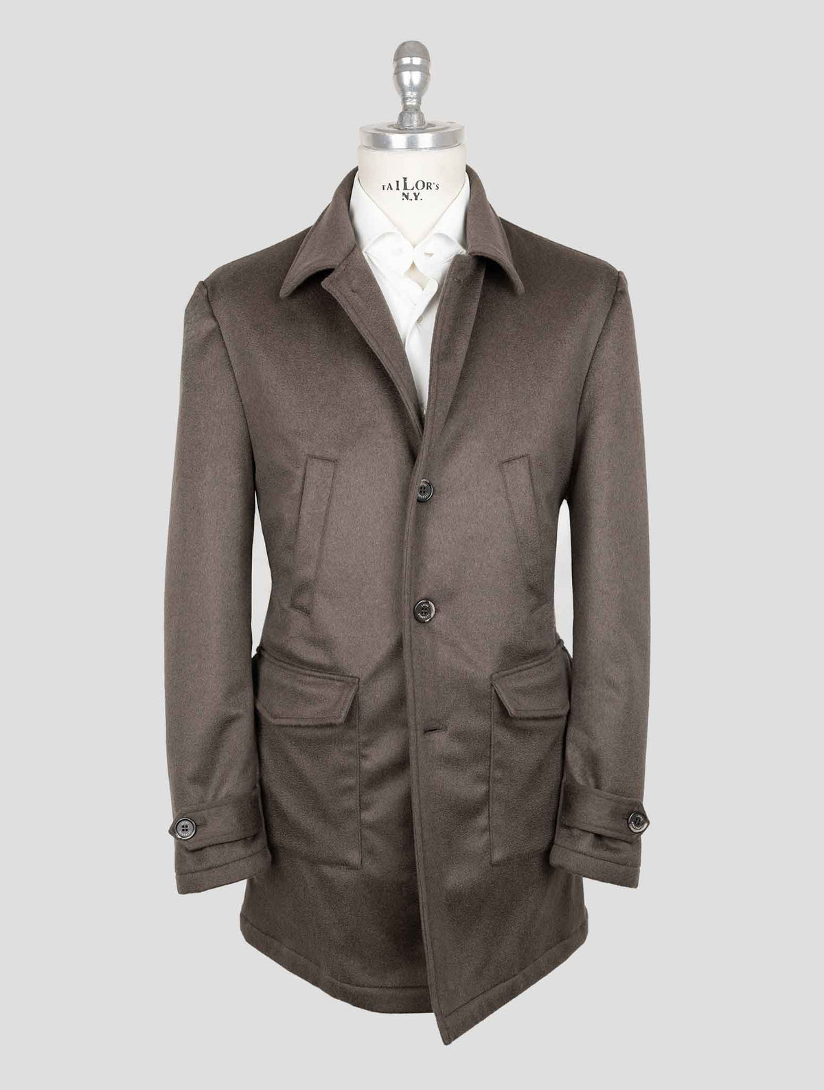 Luigi Borrelli Brown Cashmere Virgin Wool Overcoat 1
