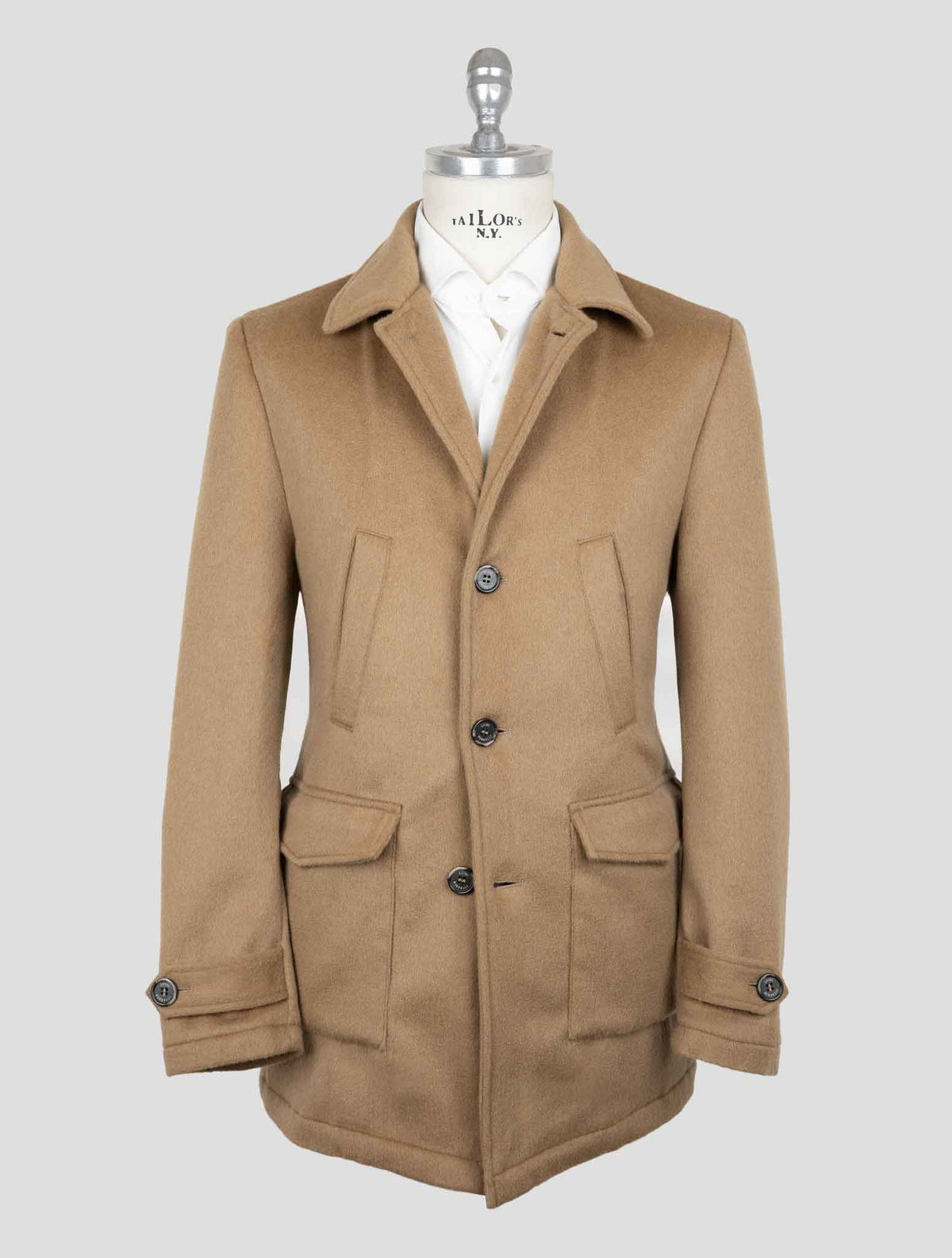 Luigi Borrelli Beige Virgin Wool Cashmere Coat 1