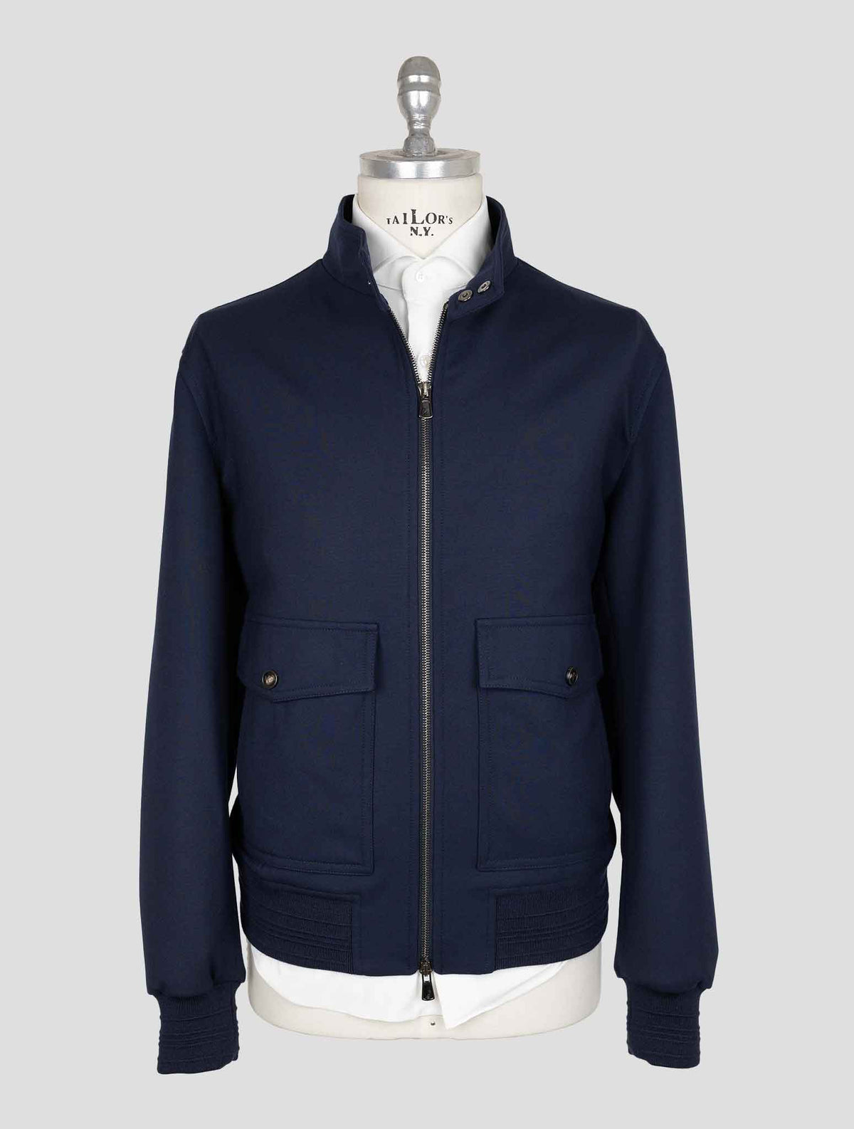 Isaia Blue Wool Ea Pa Coat 1