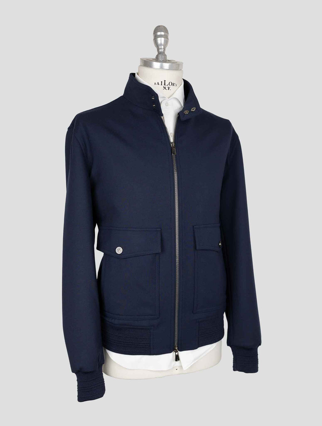 Isaia Blue Wool Ea Pa Coat 2