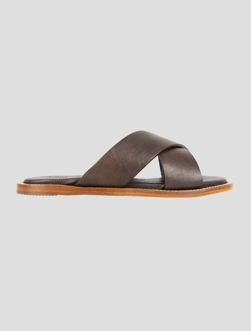Isaia Brown Leather Sandals 3