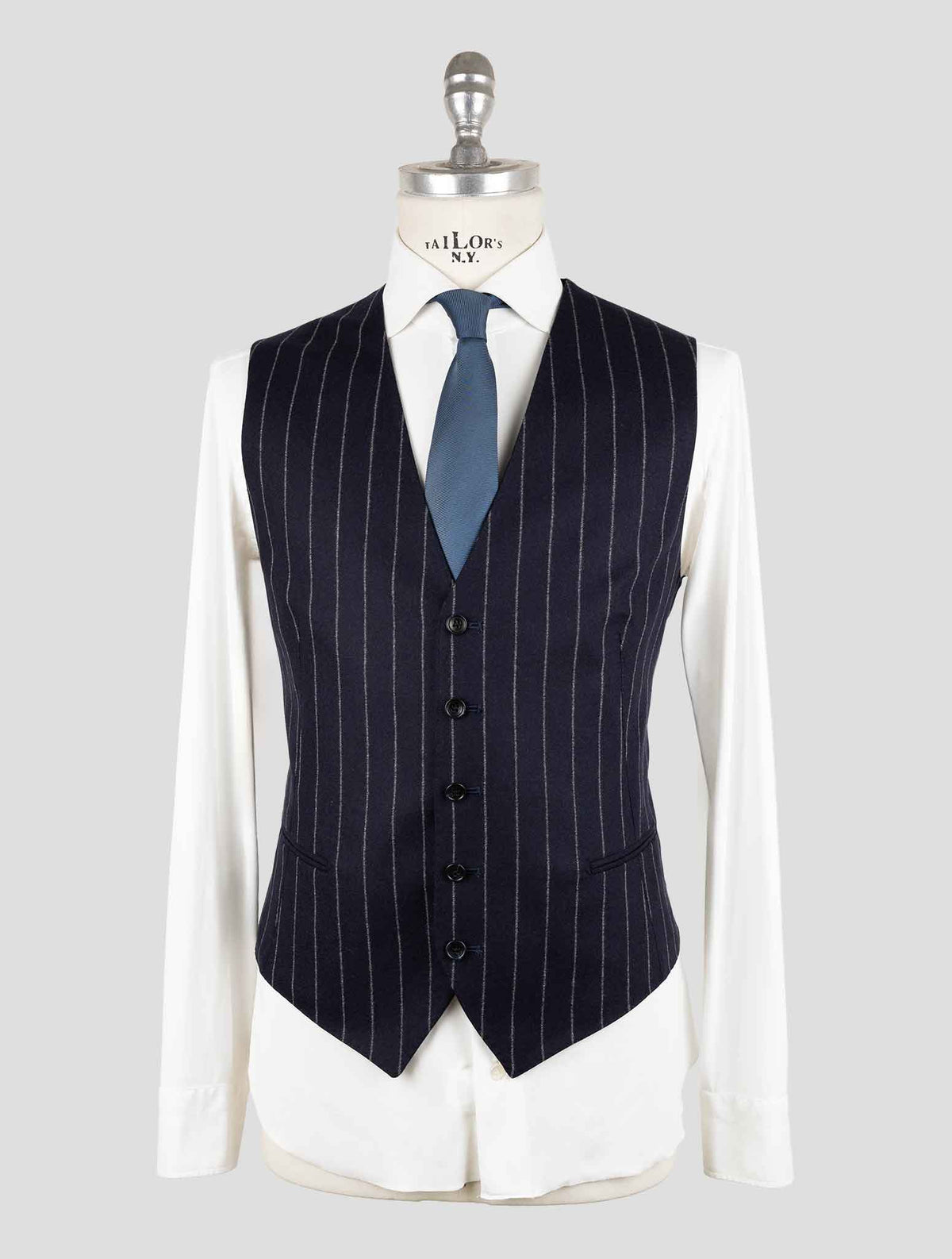 Tagliatore Blue Virgin Wool Cashmere Pa Ea Gilet 1