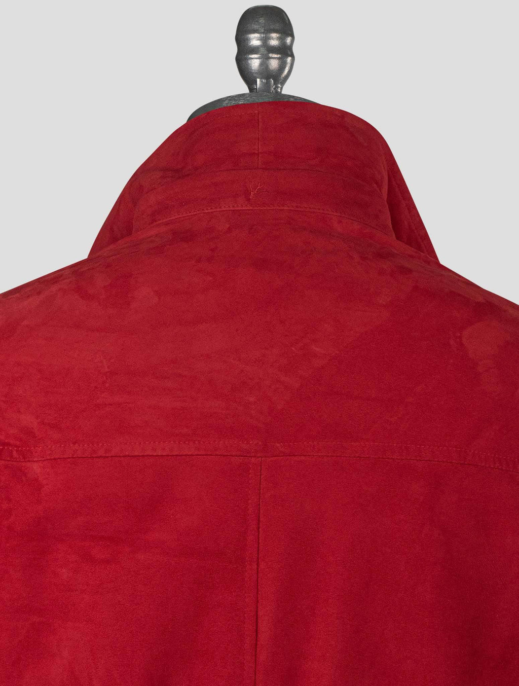 Isaia Red Leather Suede Coat 4