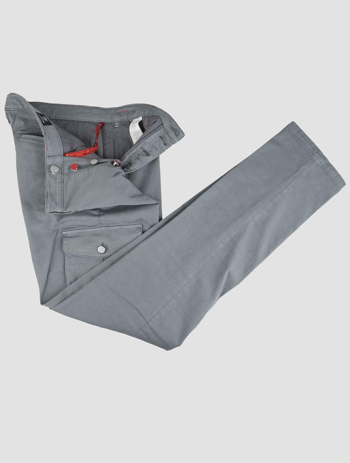 Kiton Light Gray Cotton Ea Cargo Pants 5