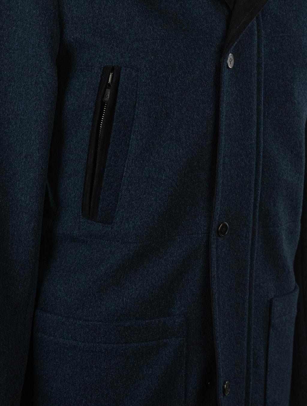 Isaia Blue Wool Pa Overcoat 6