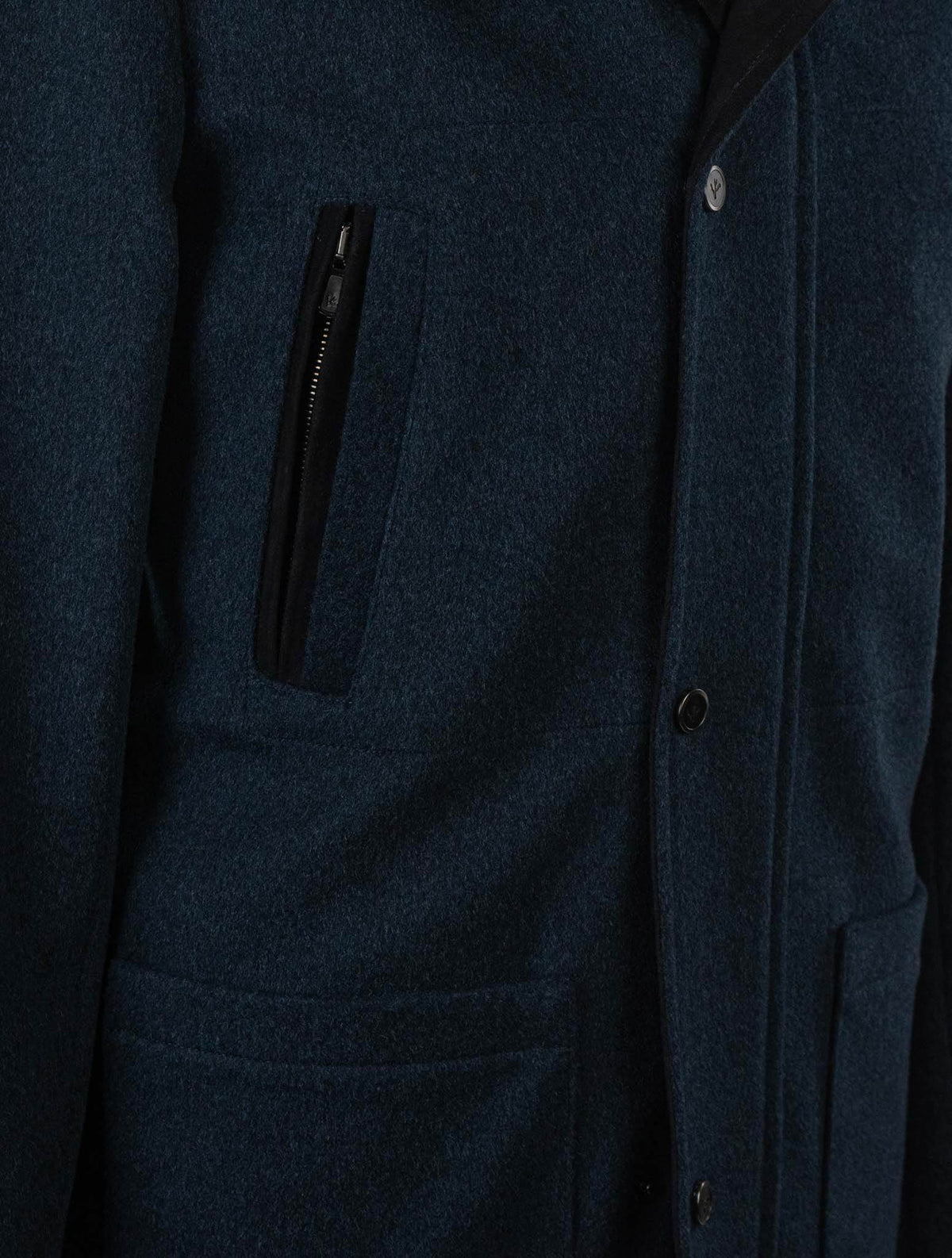 Isaia Blue Wool Pa Overcoat 6
