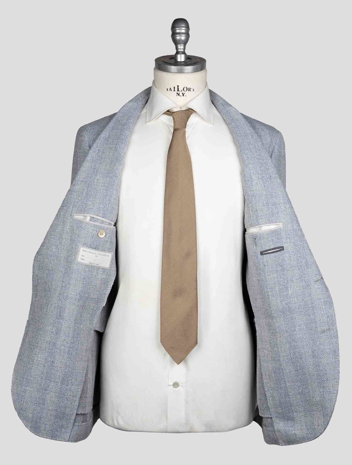Brunello Cucinelli Light Blue Virgin Wool Suit 7
