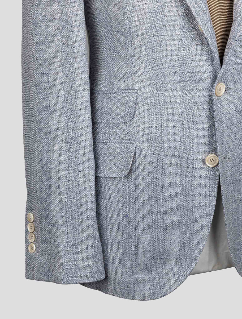 Brunello Cucinelli Light Blue Virgin Wool Suit 8