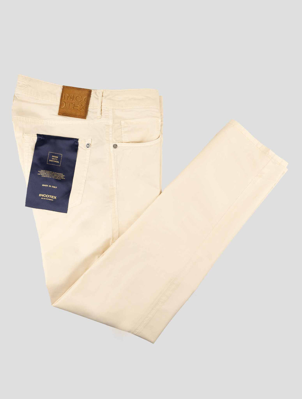 Incotex Beige Lyocell Cotton Ea Jeans 1