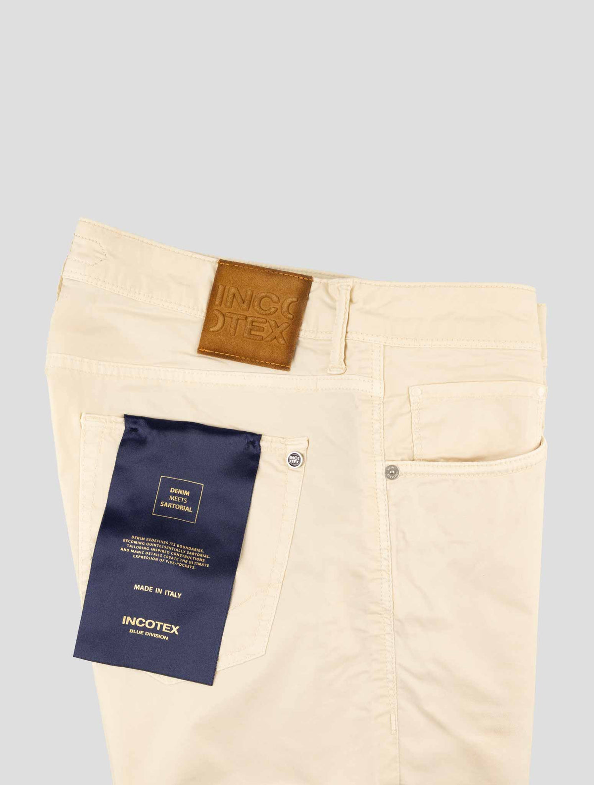 Incotex Beige Lyocell Cotton Ea Jeans 3