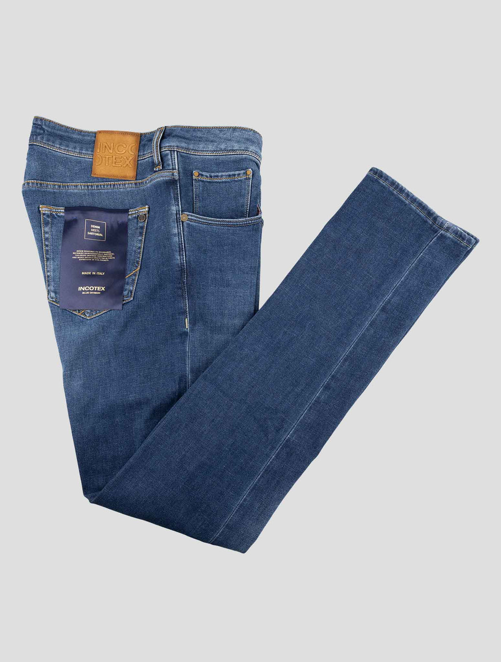 Incotex Blue Cotton Lyocell Ea Jeans 1