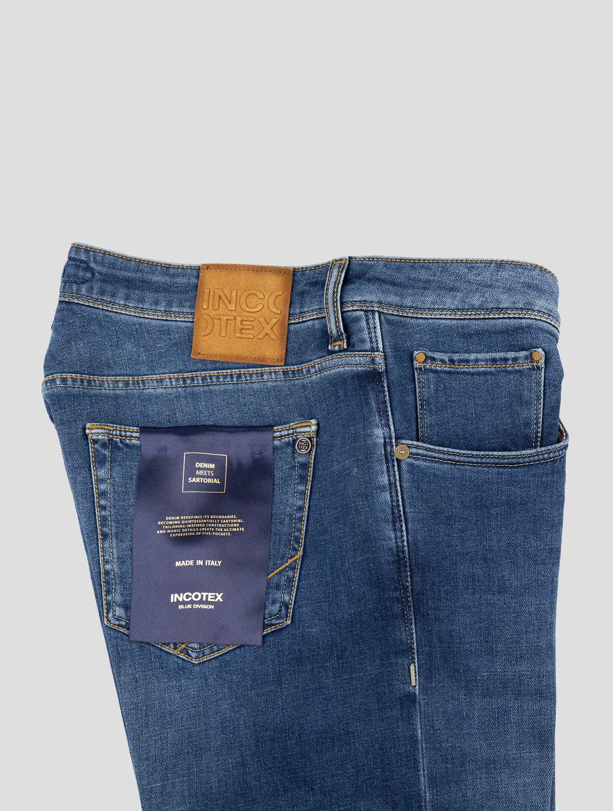 Incotex Blue Cotton Lyocell Ea Jeans 3