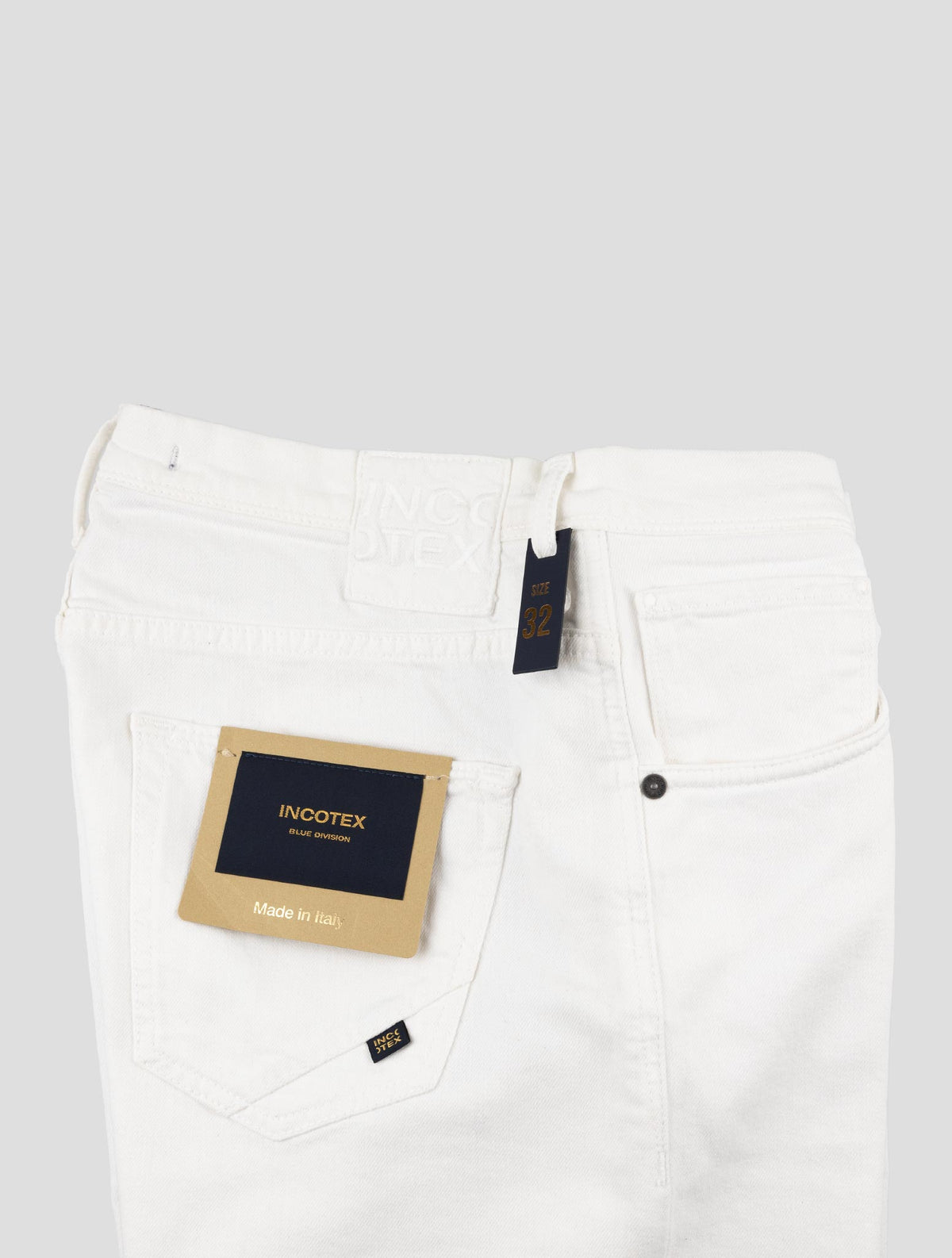 Incotex White Cotton Ea Jeans 3