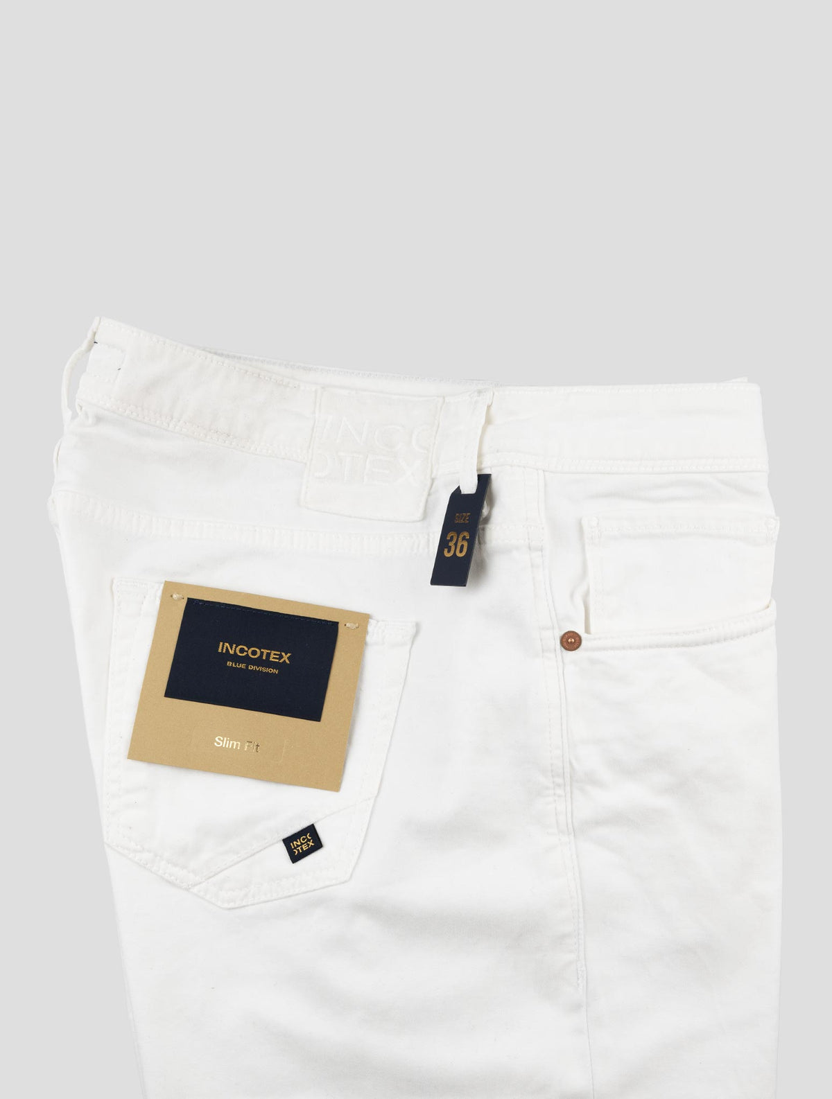 Incotex White Cotton Ea Jeans 3