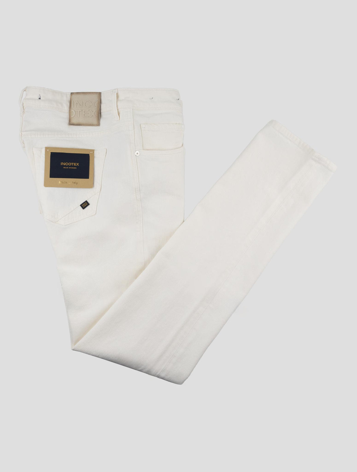 Incotex White Cotton Cashmere Ea Jeans 1