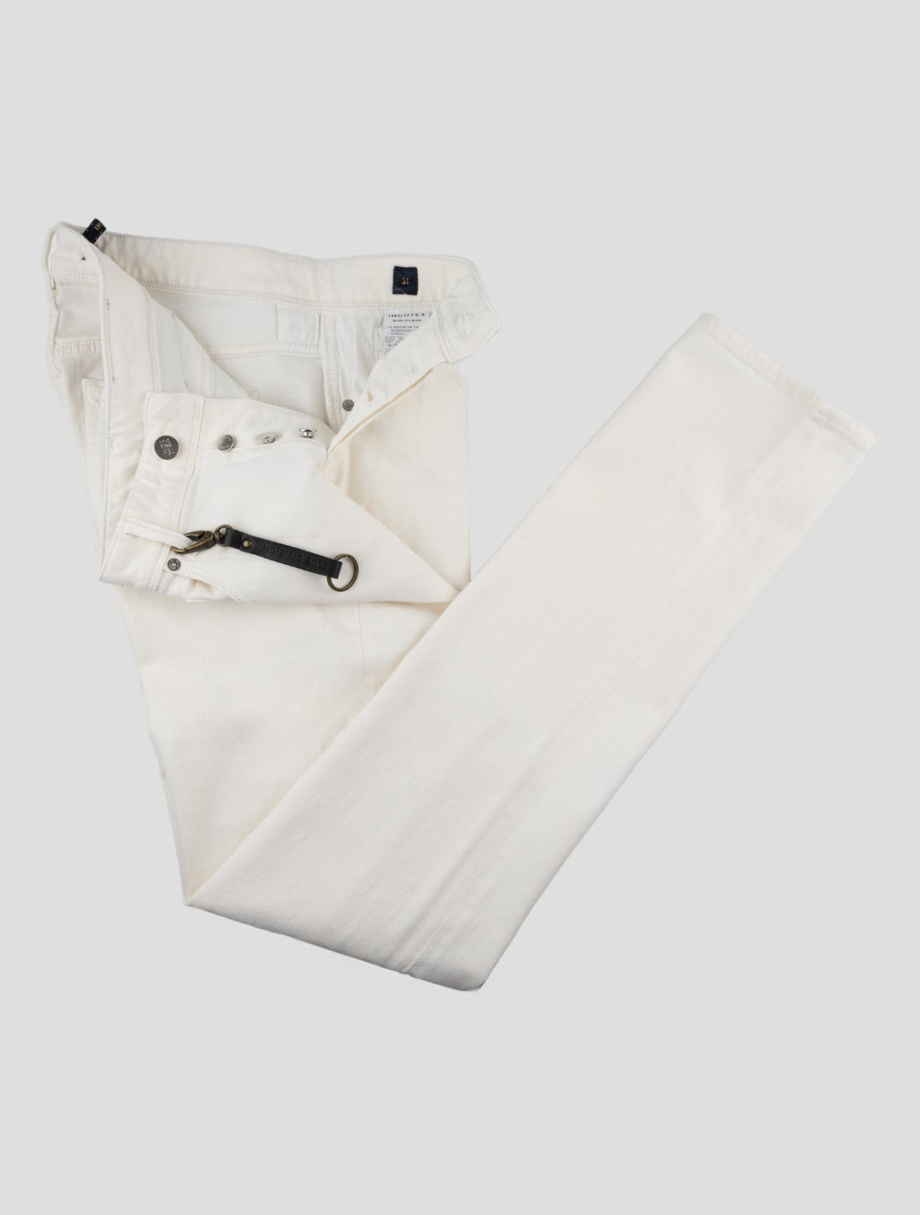 Incotex White Cotton Cashmere Ea Jeans 2