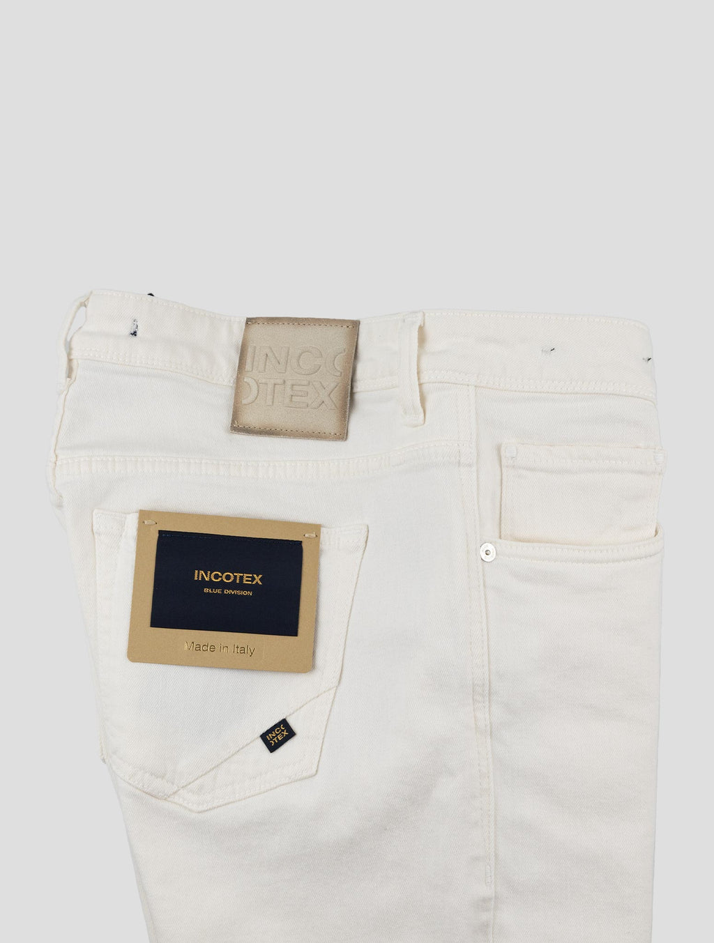 Incotex White Cotton Cashmere Ea Jeans 3