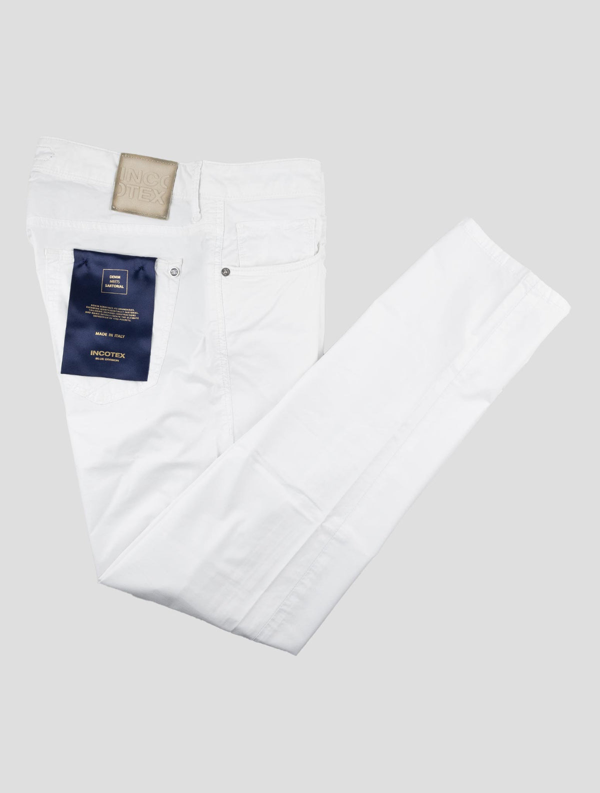 Incotex White Lyocell Cotton Ea Jeans 1