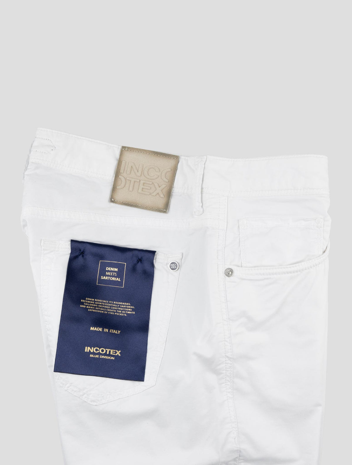 Incotex White Lyocell Cotton Ea Jeans 3