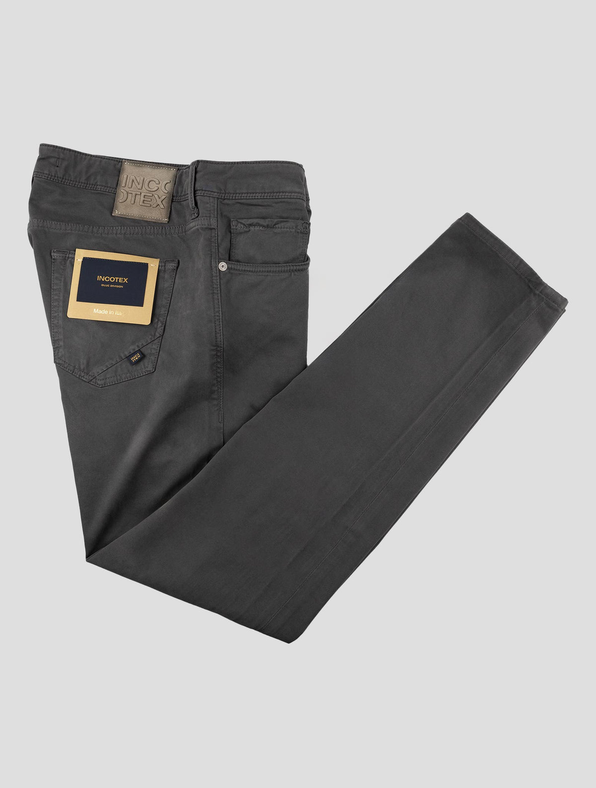 Incotex Gray Modal Cotton Ea Jeans 1
