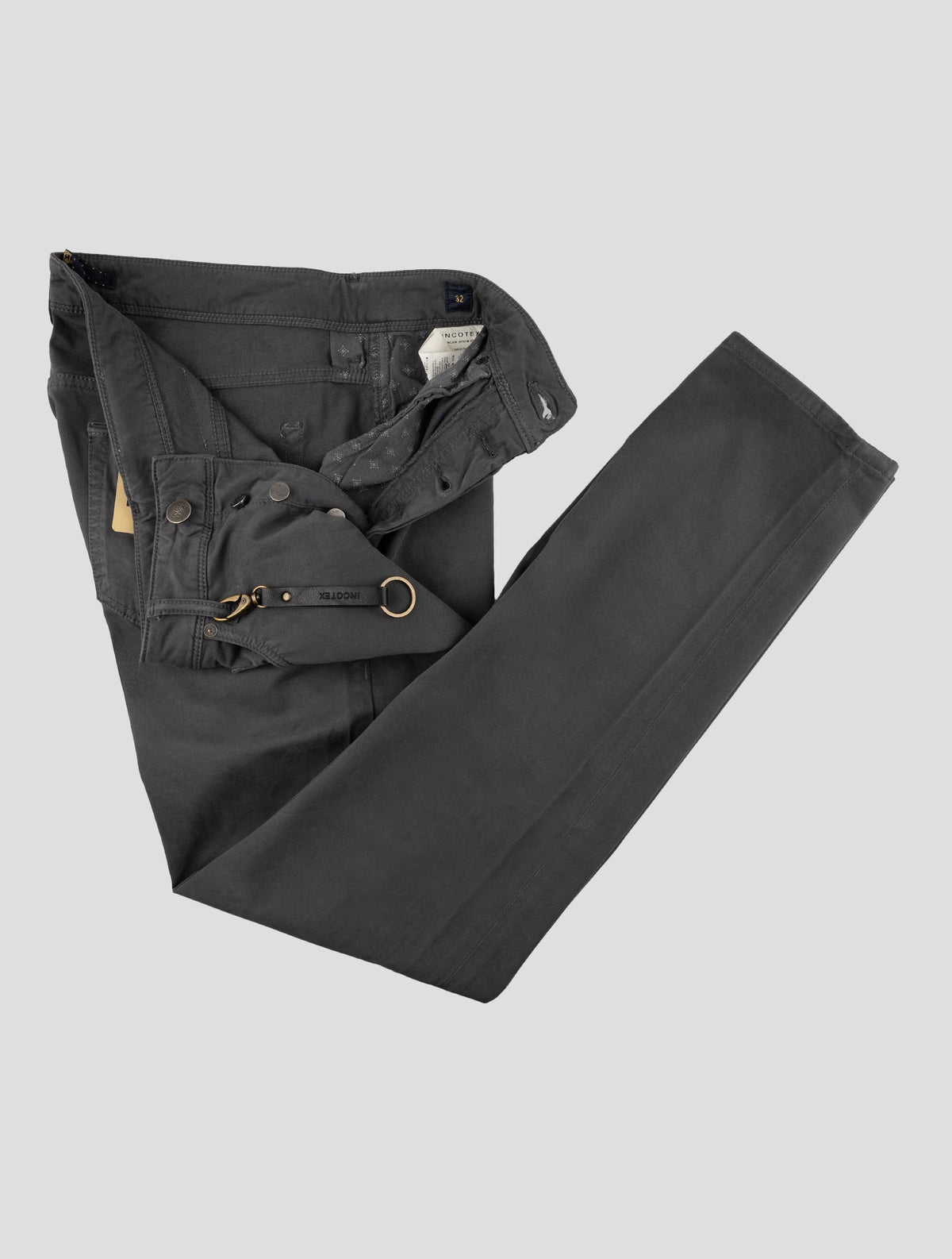 Incotex Gray Modal Cotton Ea Jeans 2