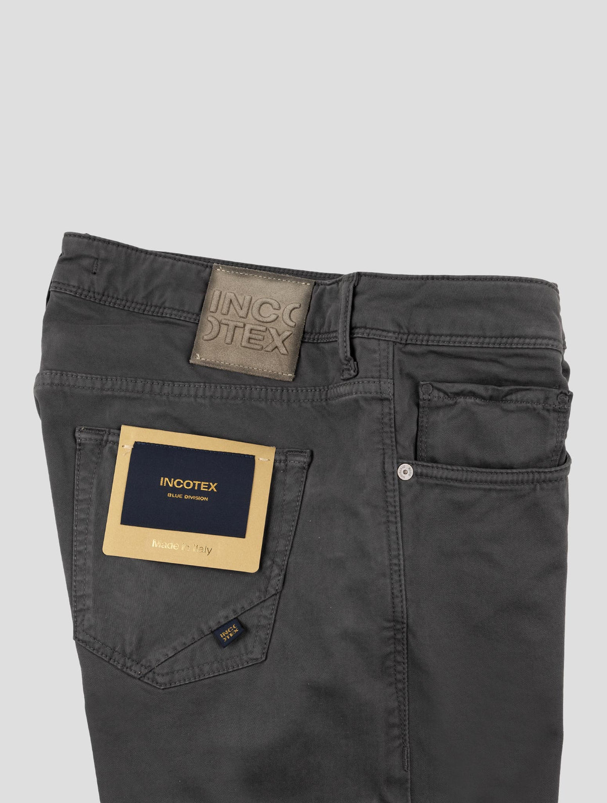 Incotex Gray Modal Cotton Ea Jeans 3