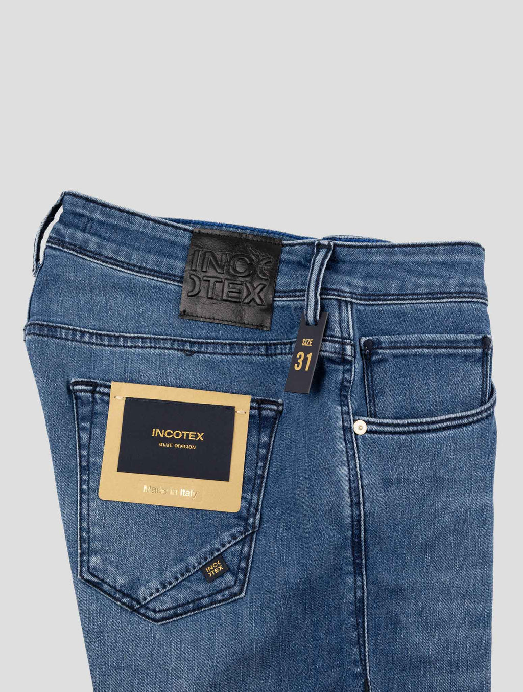 Incotex Blue Cotton Viscose Jeans 3