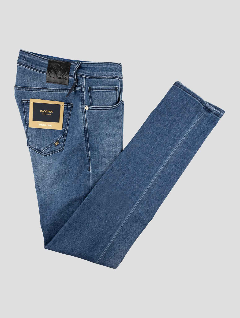 Incotex Blue Cotton Viscose Jeans 1