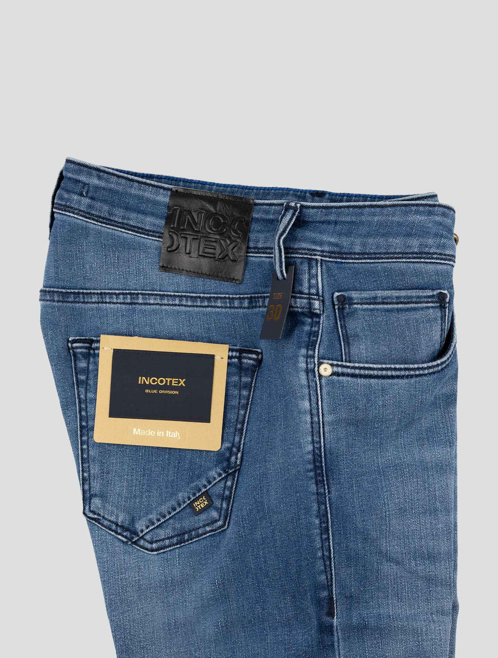 Incotex Blue Cotton Viscose Jeans 3