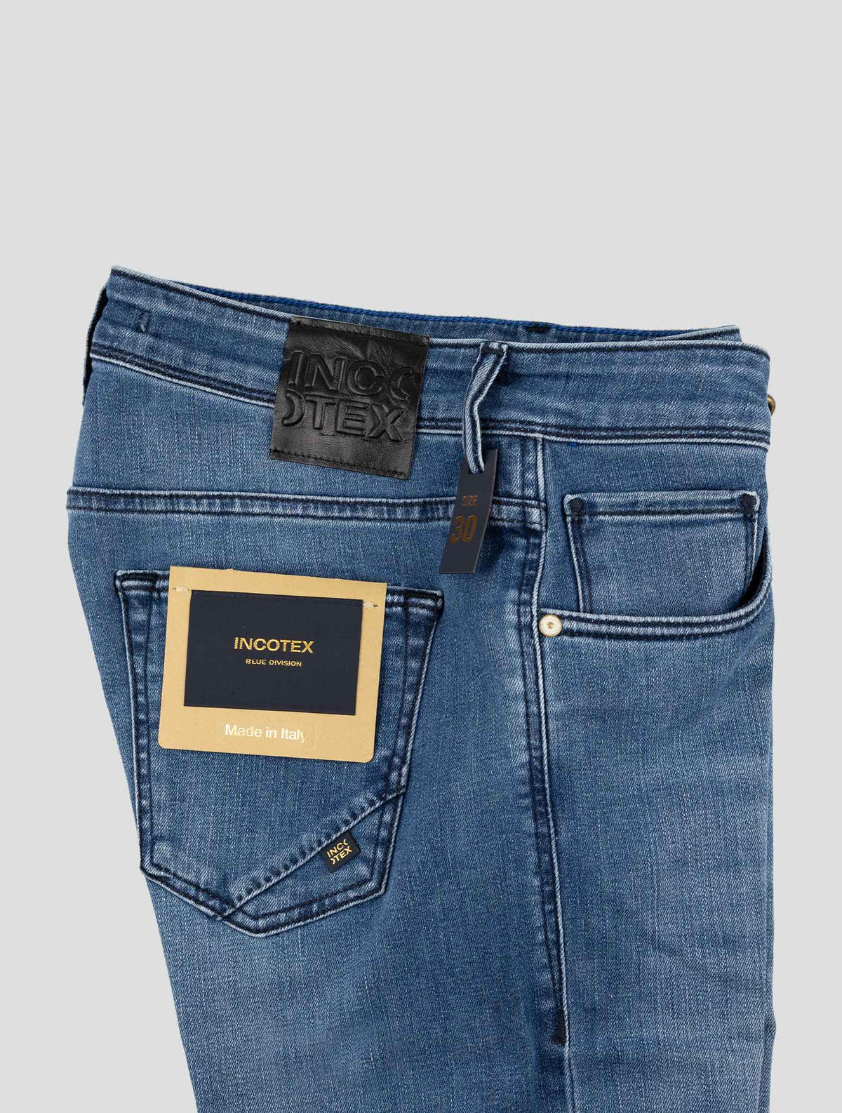 Incotex Blue Cotton Viscose Jeans 3