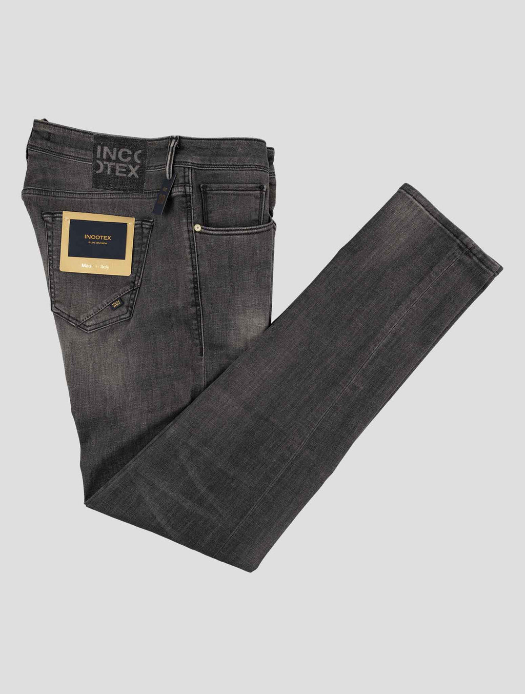 Incotex Gray Cotton Ea Jeans 1
