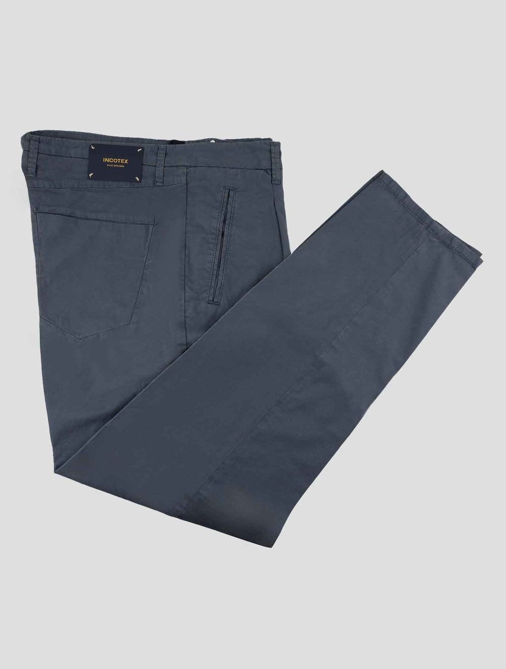 Incotex Blue Cotton Ea Pants 1