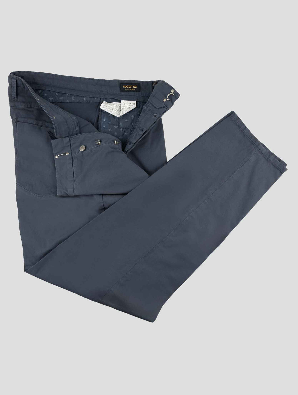 Incotex Blue Cotton Ea Pants 2