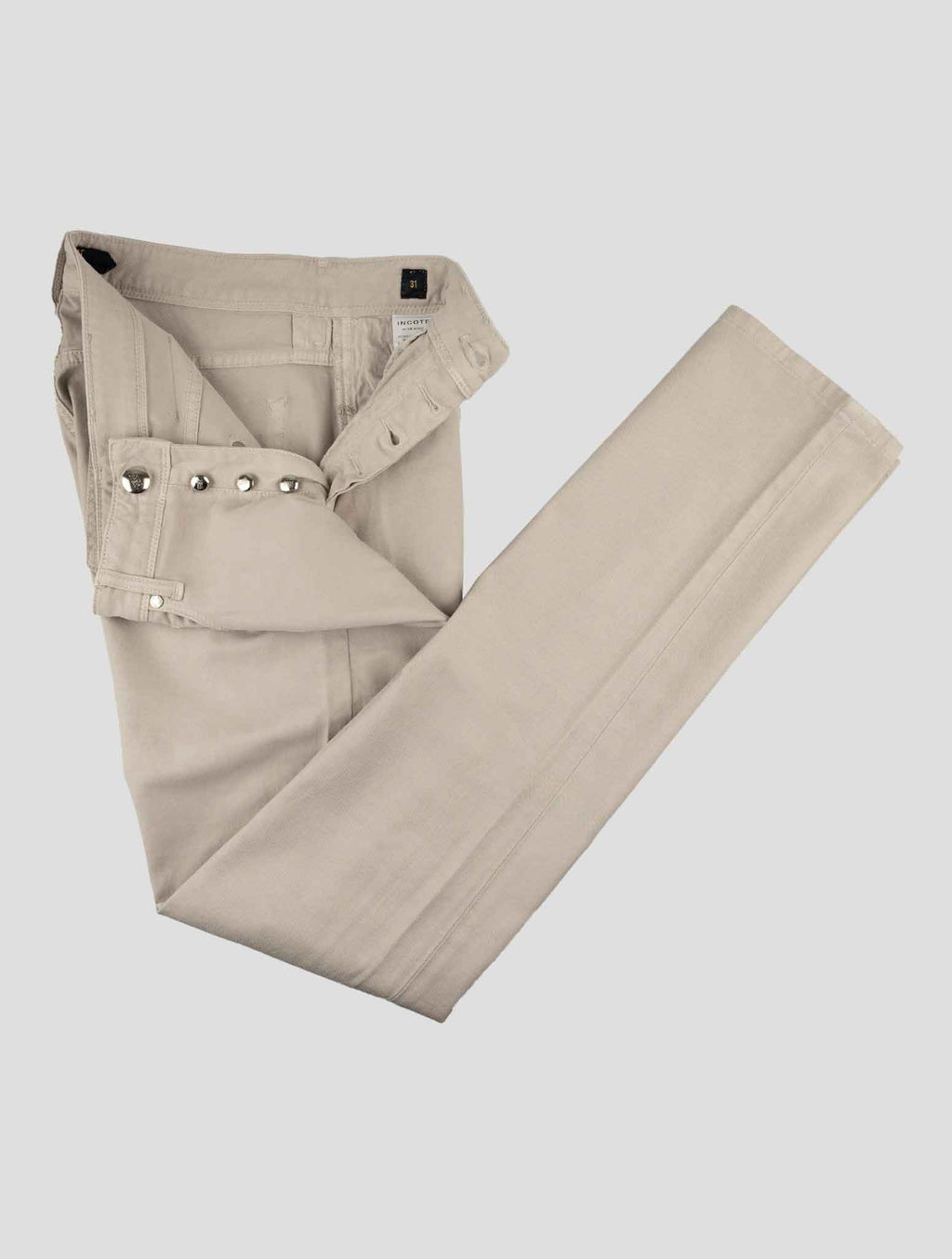 Incotex Light Gray Cotton Linen Ea Jeans 2