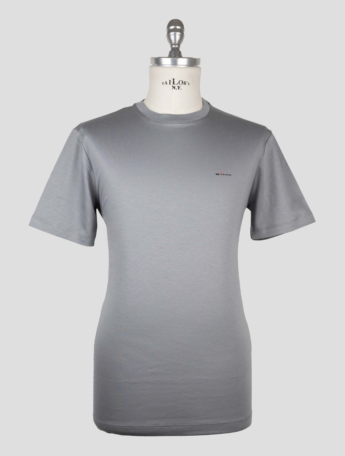 Kiton Gray Cotton T-shirt 1