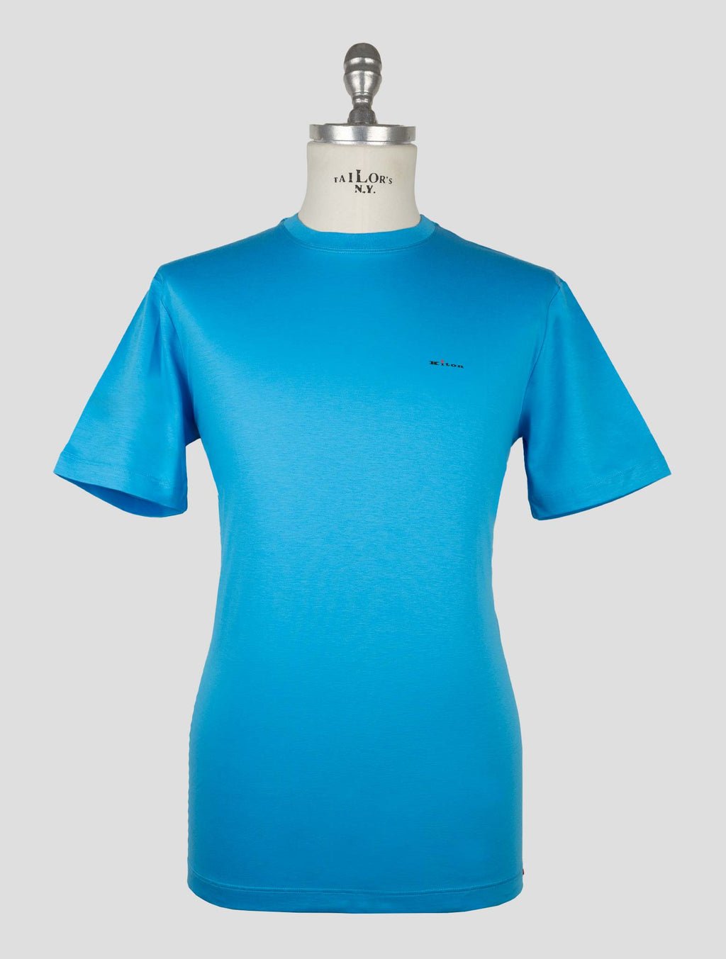 Kiton Light Blue Cotton T-Shirt 1