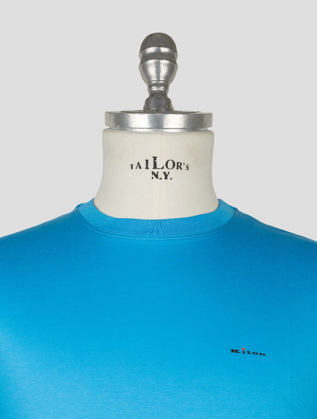 Kiton Light Blue Cotton T-Shirt 4