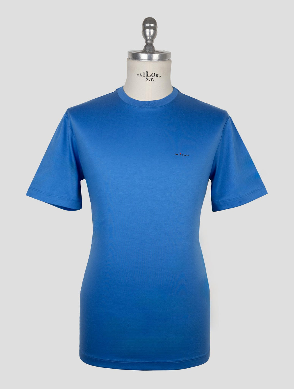 Kiton Blue Cotton T-Shirt 1