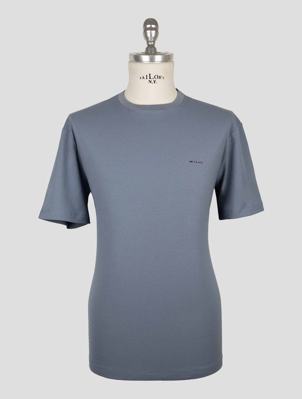Kiton Gray Cotton T-Shirt 1