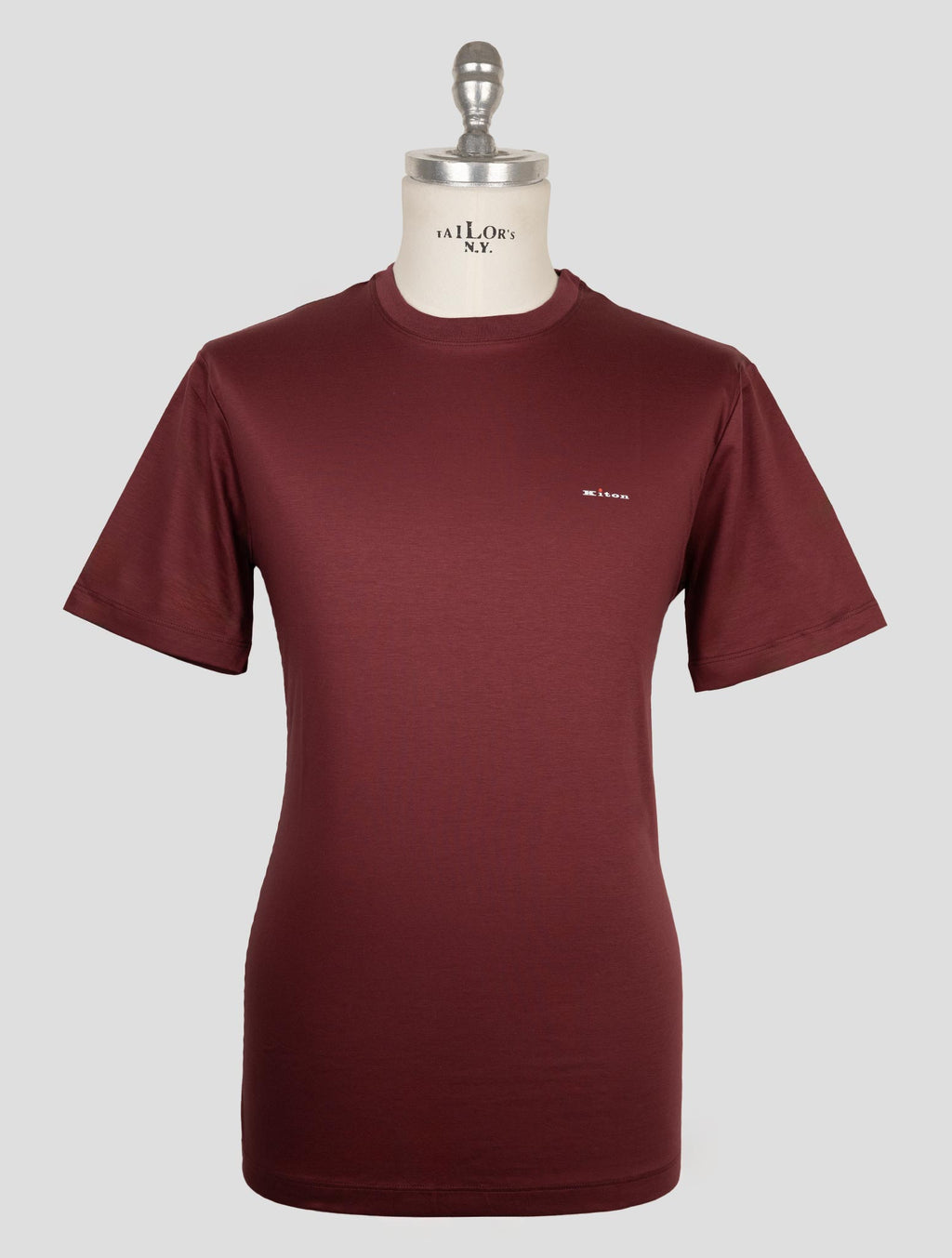 Kiton Burgundy Cotton T-Shirt 1